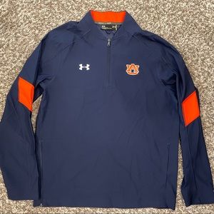 Auburn Under Armour Medium Navy 1/4 Zip Long Sleeve Pullover